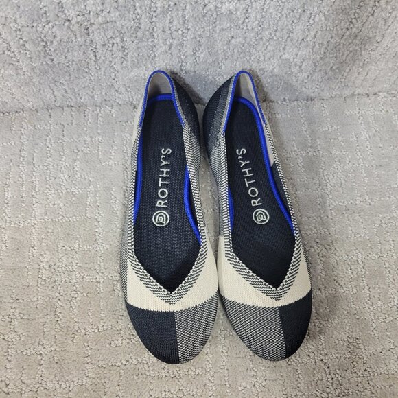 Rothy’s The Flat Cap Toe Black Slip On Round Toe Shoes Women's Size US 6, 8 - Picture 3 of 10